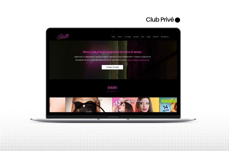 Realizzazione siti web per Club Privé